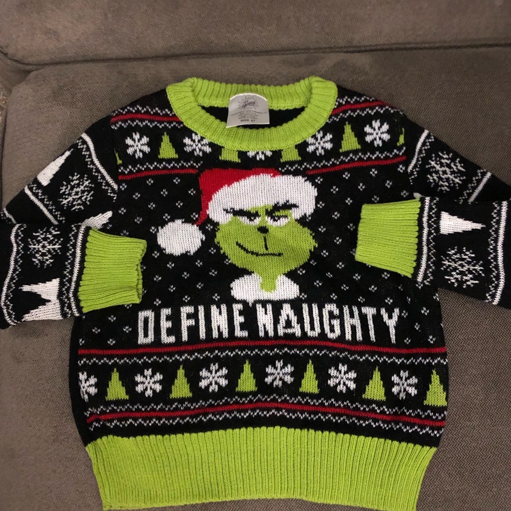 Kids Grinch Christmas sweater